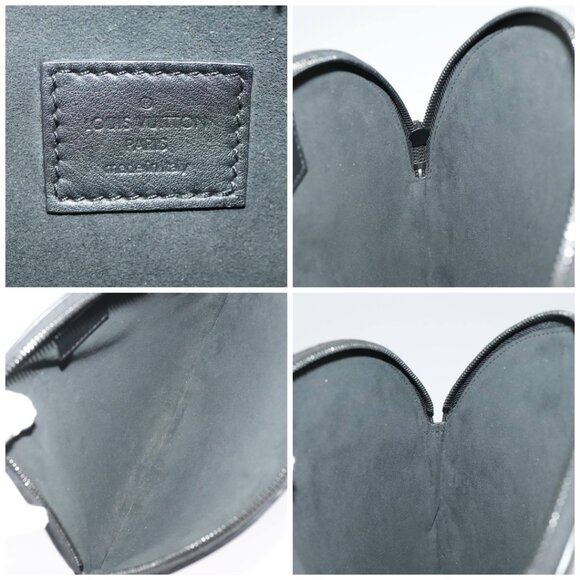 LOUIS VUITTON Disc Pouch Leather Black M81777 LV Auth 98260SA - Picture 14 of 15